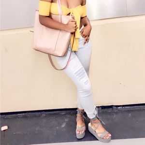 Grey lace up sandals